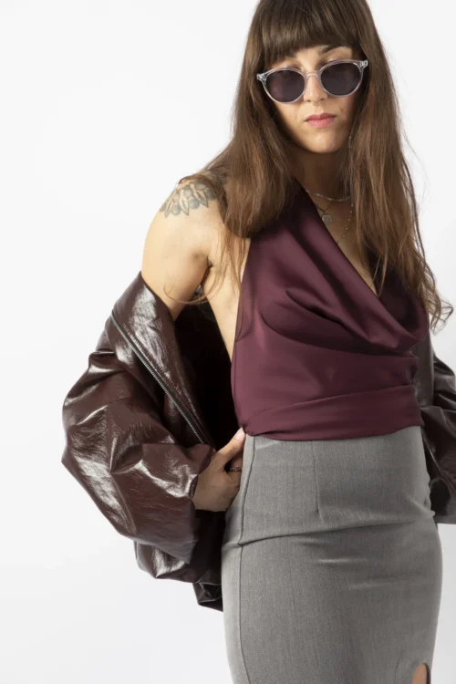 Top scollo Halter